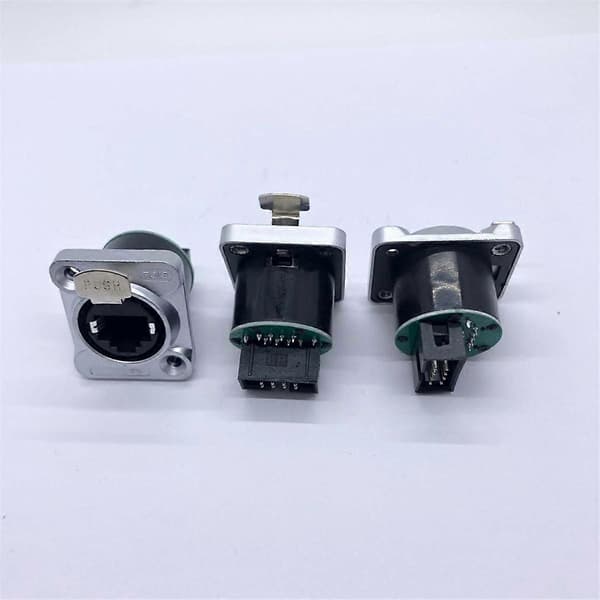 10 stk Ethernet Rj45 Chassisplugg NE8FDP Ethernet Gjennomføringsplugg IP65 Vanntett B