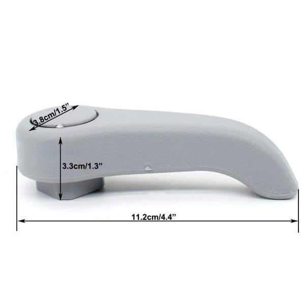2x Right and Left Seat Adjustment Handles, Grey Adjustment Levers for Renault Clio and Twingo