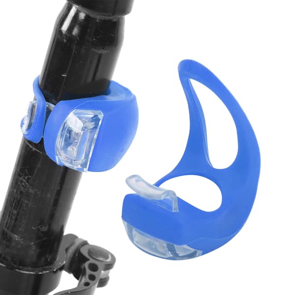 2pcs 2LED Bicycle Light Taillight Colorful Warning Light 3 Lighting Modes High Brightness Waterproof Blue