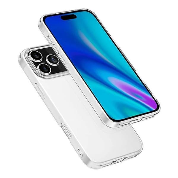 Kompatibelt deksel til iPhone 17 Pro Slim Fit Transparent Mykt TPU-deksel