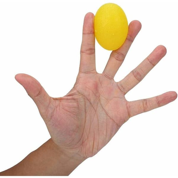 Keenso Eggformet Håndtakskule, Håndfingerøvelsesmassasjeegg, Rød Silikon Massasjeterapi Håndtakskule