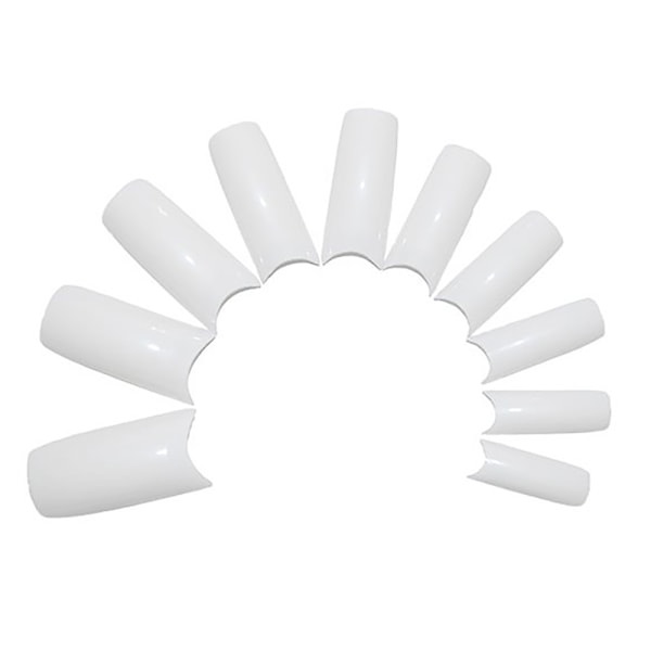 500 st nageltippar Vita lösnaglar akryl nageltippar White Vit