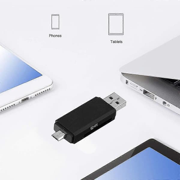 USB 3.0-kortleser, høyhastighets SD/Micro SD-kortleser minnekortadapter