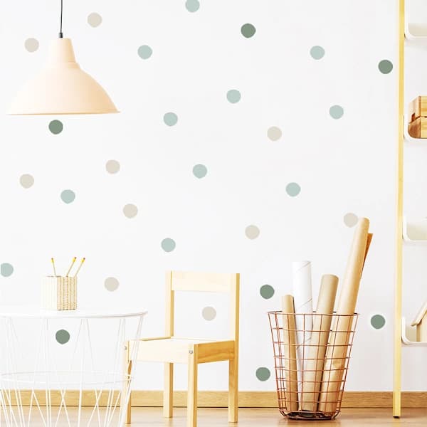 【xj】Söpö pilkullinen seinätarra seinäkoriste -setti
