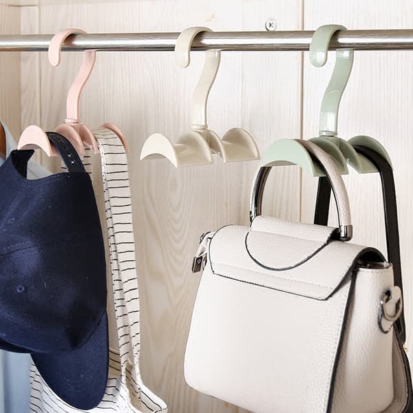 Rotatable Wardrobe Hanger Swivel Storage Hanger Closet Coat Rack Bag Hook