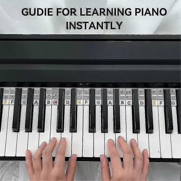 Reusable Silicone Piano Keyboard Note Labels 88 Keys Piano Note Guide Stickers