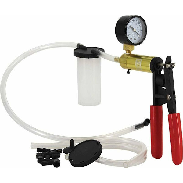Brake Bleeding Kit, Handheld Vacuum Pump Tester with Adapters, Brake Fluid Bleeding Tool