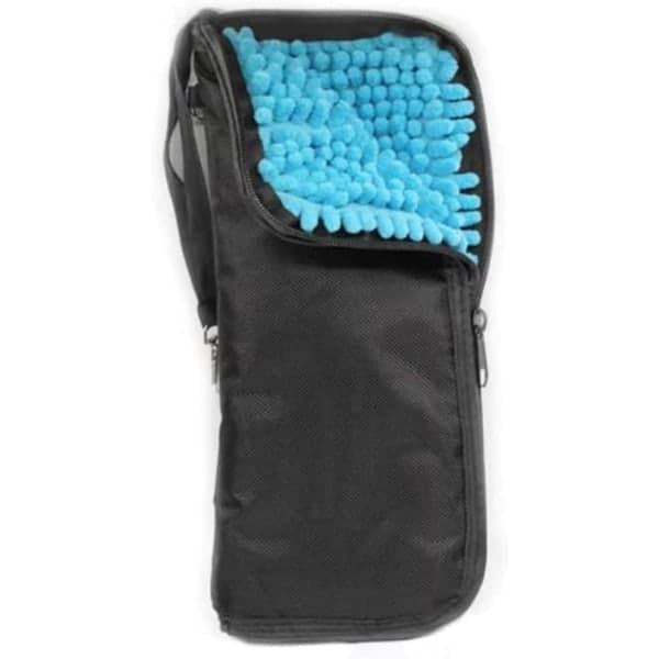 Foldbart paraplyetui, foldbart paraplyetui bærbart absorberende paraplyetui vandtæt paraplyetui 28x12,5 cm blåt, sort 1 stk