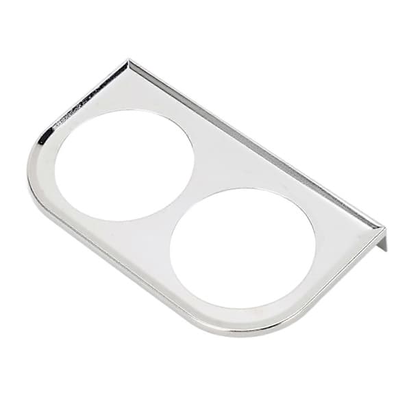 2-huls målerpanel 2-1/16 tommer 52 mm universal bilmålerbeslag instrumentbræt sølv