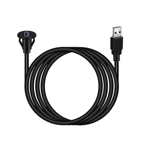 Forlængerkabel Bred Kompatibilitet USB 3.0 Han Til Hun Forsænket Panelmontering Dataforlængerkabel Til Bil Q