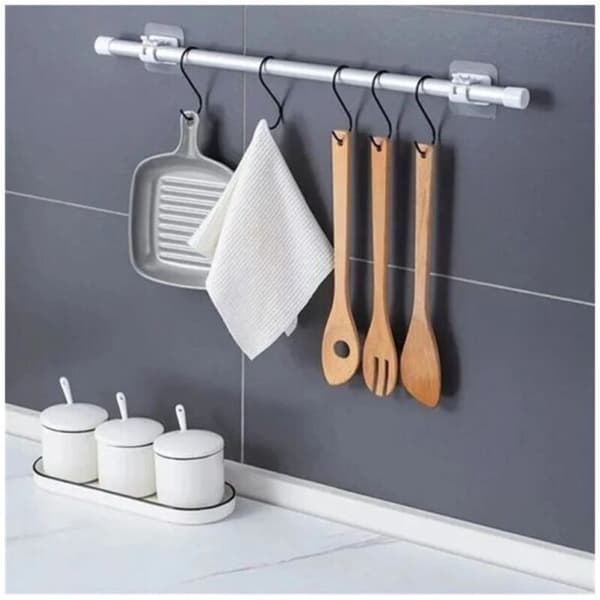 2-pack White Self-Adhesive Curtain Rod Holders - Curtain Rod Holders