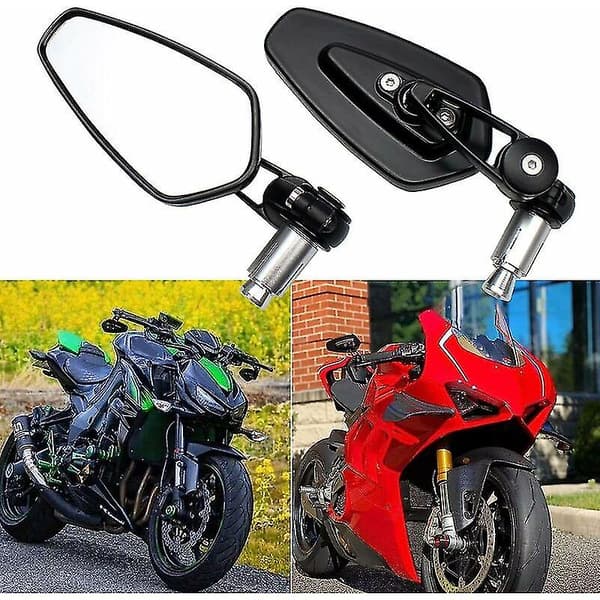 Motorcykelstyr Spejle Motorcykelspejle til XJ6 MT01 MT03 MT07 MT09 (Sort) [DB]
