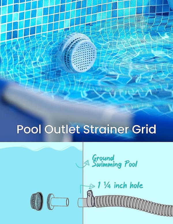 Water Inlet and Outlet Replacement Parts for Above Ground Pool, Kit