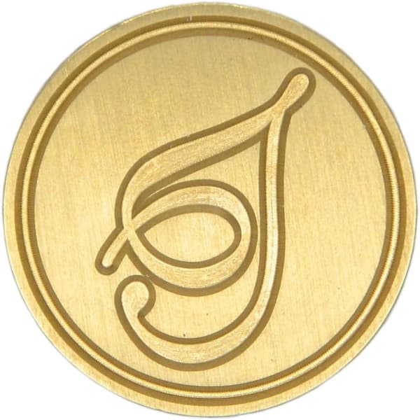 Voksseglstempel bokstav A-Z, Alfabet initialseglstempel for jule- og takkekort, bryllupsinvitasjon W-S-2 (bokstav T)