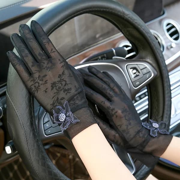 Sommerhandsker til kvinder, solbeskyttelse til kørsel, UV-beskyttelse, tynde handsker til elcykel, pink pink
