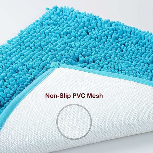 Chenille Microfiber Fur Bathroom Non-Slip Mat, Soft and Comfortable Bathroom, Super Absorbent, Non-Slip and Thickened (30x50)