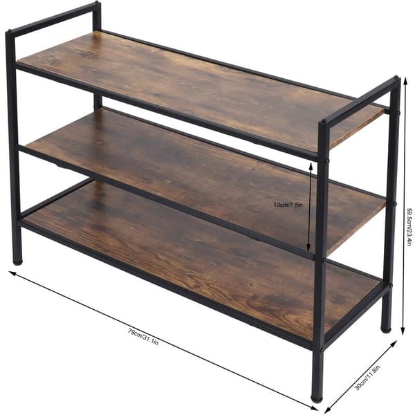 3-tier stackable shoe rack, storage shelf for wardrobes, hallways, entryways, bedrooms