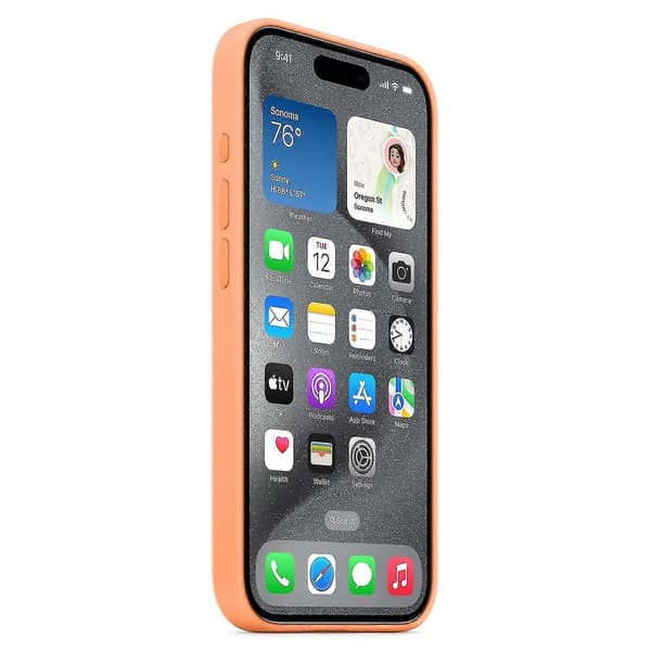 Silikonecover til iPhone 15 Pro, MagSafe-kompatibel Orange