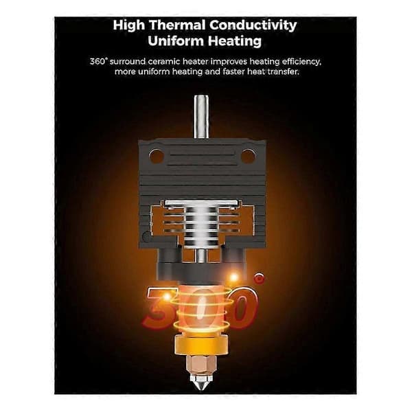 K1 Ceramic Hotend Kit - Quick Nozzle Change, All-Metal Integrated Extruder Hot End Replacement for K1 MAX, K1C 3D Printers