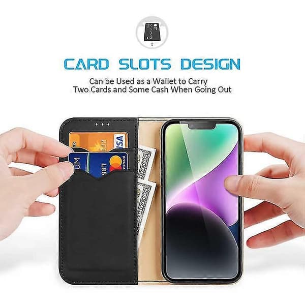Til iPhone 15 Dux Ducis Hivo Series Læder + Pu + Tpu Flip Cover (sort)