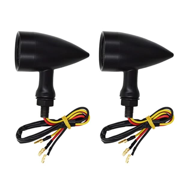 1 par retro LED-blinklys til motorcykel, sort
