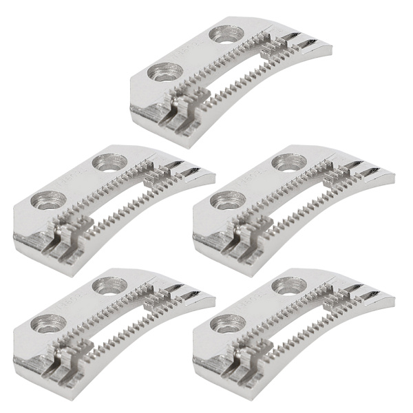 5 Pcs Sewing Machine Feed Dog Needle Plate Universal E-shaped Fine Teeth Double Row