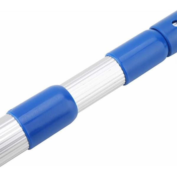 Mesh Skimmer Surface Landing Net Leaf Skimmer with Telescopic Handle for Pool Pond Fountain Aquarium (Blue)