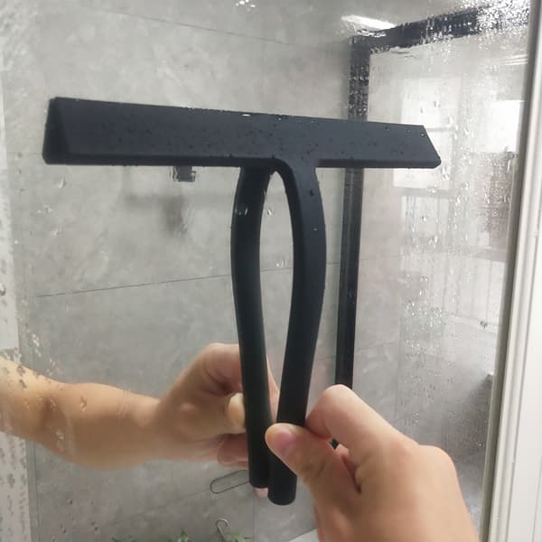 Brusergummiskraber med sugekopholder - 22,5 cm sort - vindue