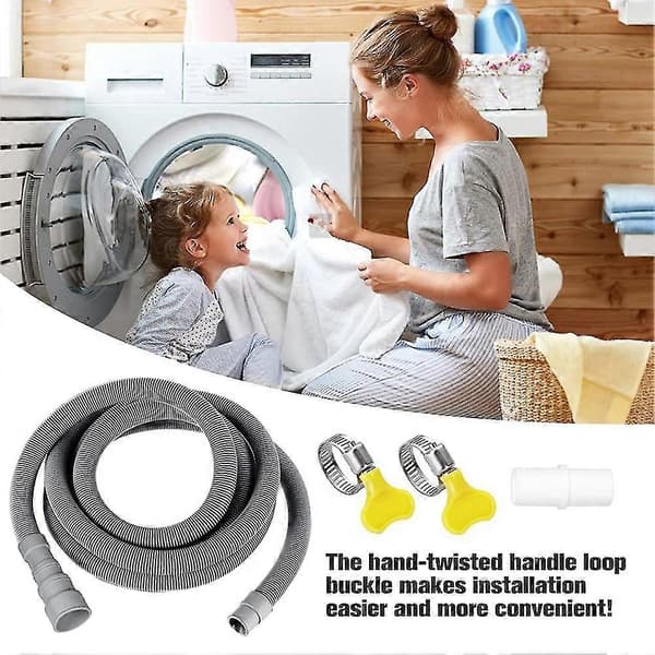Drain Hose Extension Kit Universal Washing Machine Hose 3 Meters, Includes Bracket, Hose Connector And Ho