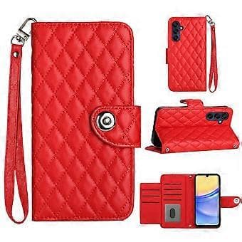 Case for Samsung Galaxy A55 5G Shockproof Stylish Protective Wrist Strap Wallet Case Card Holder