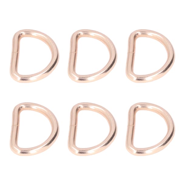 100 stk D-ringer robuste holdbare skinnende bred applikasjon falmefrie enkel montering metall D-ringer gull