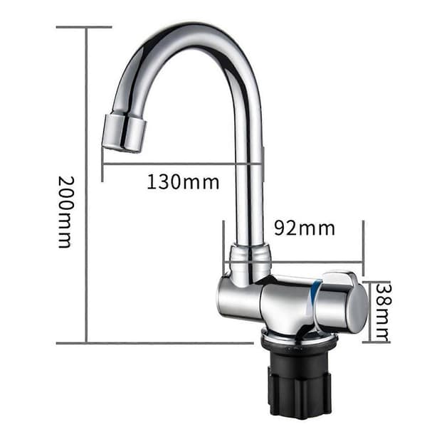 Foldable Kitchen Faucet 360 Degree Rotation Sink Water Tap Single Handle & Hot Water Mixer