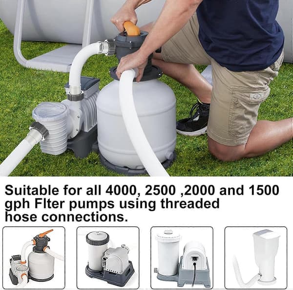 Poolslangeadaptersæt, adapter A til Intex-pool, udskiftningsslangeadapter til pumper, adapter til int [DB]