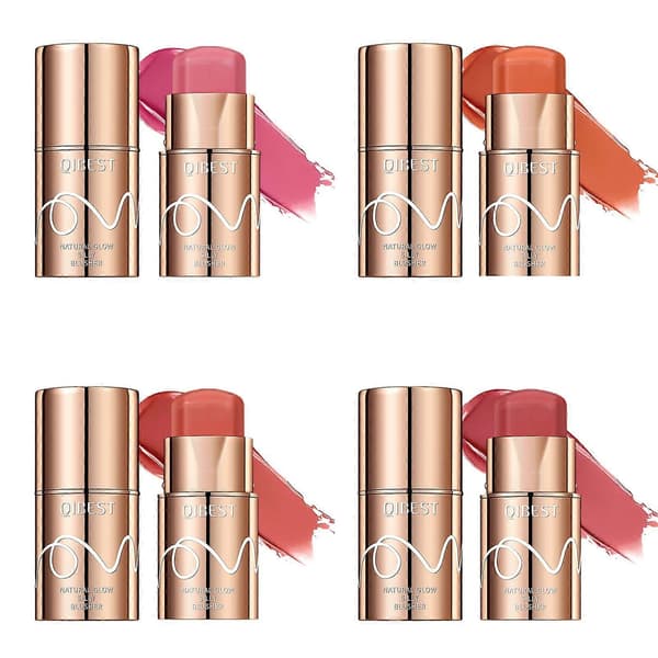 Creme Rouge Stick 3 i 1 Vandtæt Multifunktionel Makeup til Kinder Læber Øjne Langtidsholdbar