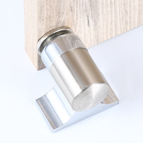 Magnetisk dørstopper, magnetisk dørstopper i rustfritt stål for hjemmekontor (børstet stål)