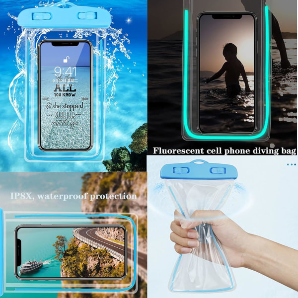 2 st Vattentät Smartphone-väska, Universal Waterproof Beach