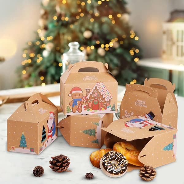 24 Pieces Christmas Gift Boxes, 15.2 x 9 x 9 cm Cardboard Gift Box Christmas Boxes Calendar
