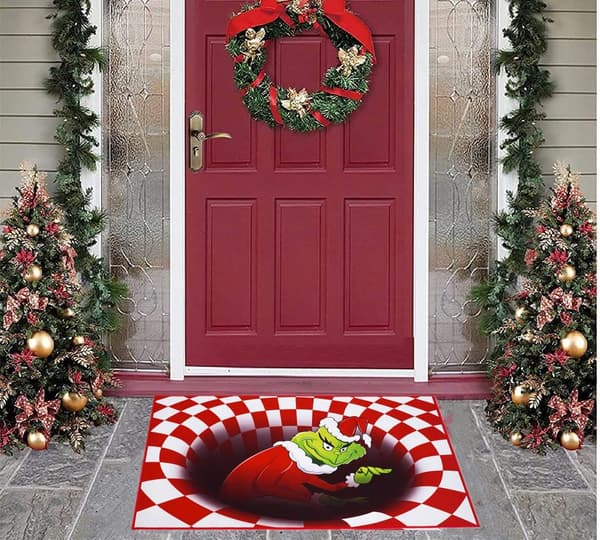 Illusion Doormat, Christmas Non-Slip Visual Doormat, for Christmas
