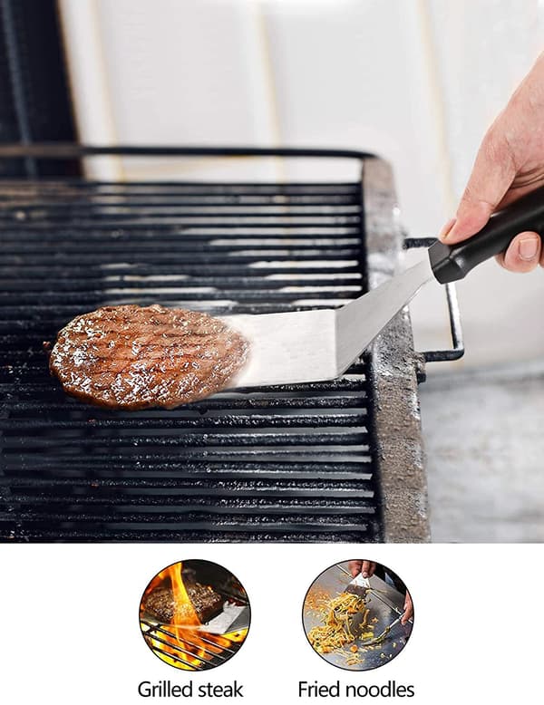 Set med 3 stekspadar, 1 grönsaksskrapa, 2 för grillning och stekbord, 6-delars set