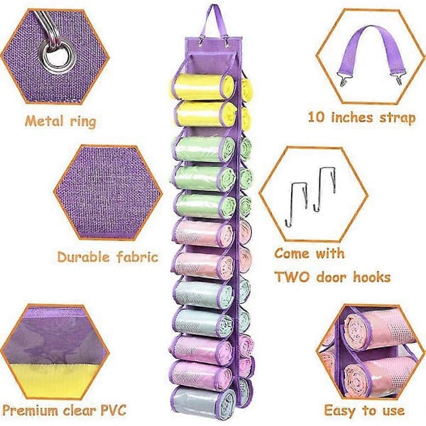 Vinyl Storage Organizer - Vinyl Roll Holder Wall Mount Craft Vinyl Storage Rack With 24 Roll Slots