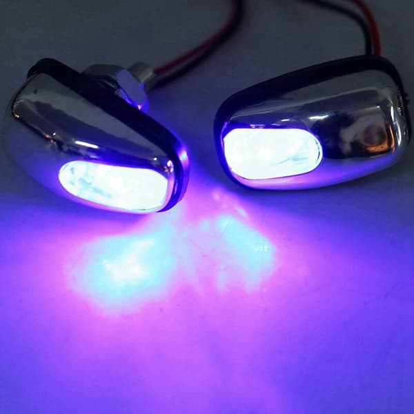 Par bil LED-lys vindusviskerbladhode frontrute vannspraydyse vaskelampe 12V