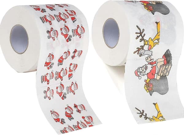 Funny Christmas Toilet Paper Roll 2-pack