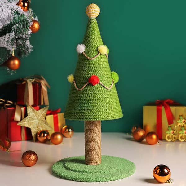 Cat Scratching Tree Pine Cedar Christmas Cat Tree for Adult Large Cats Scratching Tree Cute Toy Kitten Kitty Sisal Scratching Tree