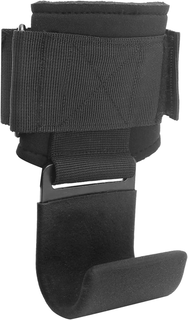 Pair of Hook Wrist Straps (Black), Adjustable Weightlifting Straps, Hook Weightlifting Straps, Suitable for Gym Training