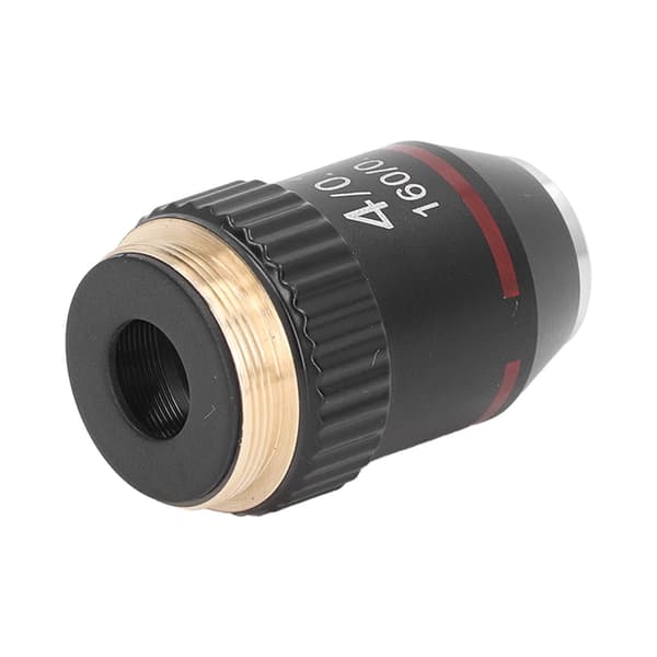 Achromatic Microscope Objective 4X High Magnification Lens 20.2mm Interface Thread Standard RMS