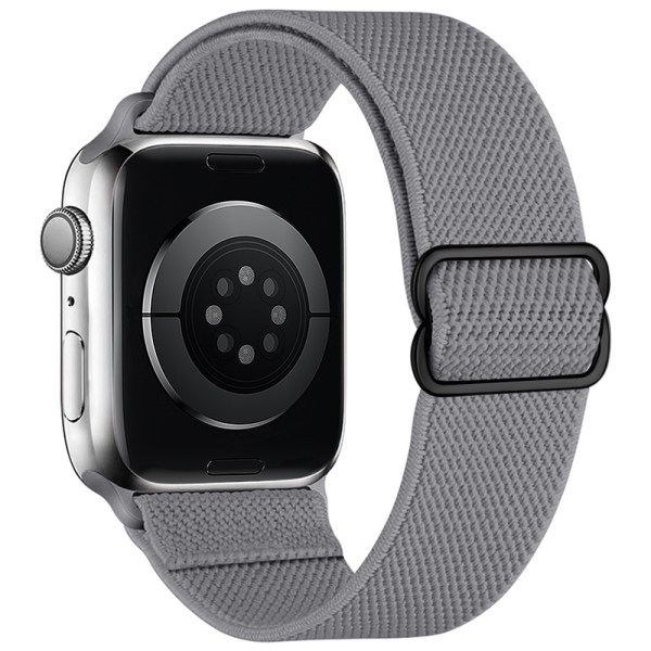 Apple Watch -hihna iwatch Säädettävä Elastinen Nylon-kudottu hihna Tummanharmaa 42/44/45/49mm