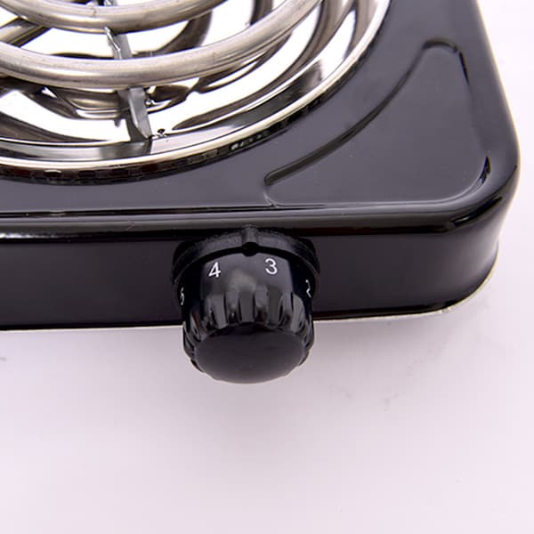 Elektrisk kogeplade - 1000 W - Sort Svart Black