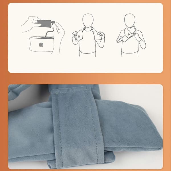 Electric Heating Shawl for Winter 5v 3 Levels Adjustable Temperature Shawl USB Charging Heat Control Neck