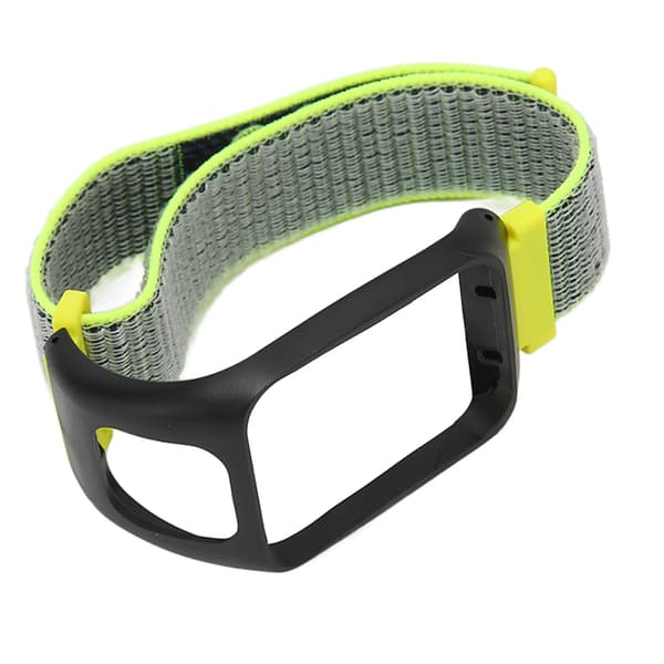 2 i 1 elastisk flettet nylon sportsrem erstatningsrem til TOMTOM Runner3 Glitter Gul