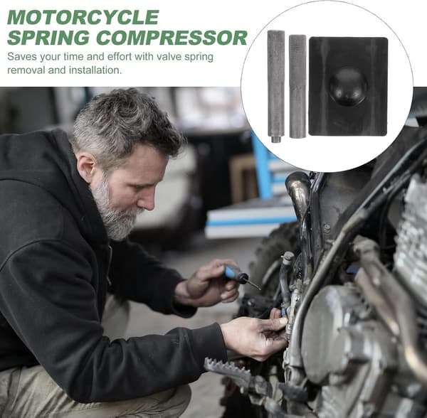Ventilfjederaftrækker til motorcykelreparationssæt Ventilfjederspænder til demontering af metal med høj hårdhed 1 sæt -